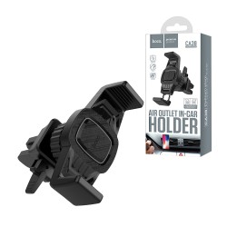Suporte de Telefone para Carro Hoco CA38 Platinum sharp Saída de Ar Preto Suporte de Telefone para Carro Hoco CA38 Platinum sharp Saída de Ar Preto